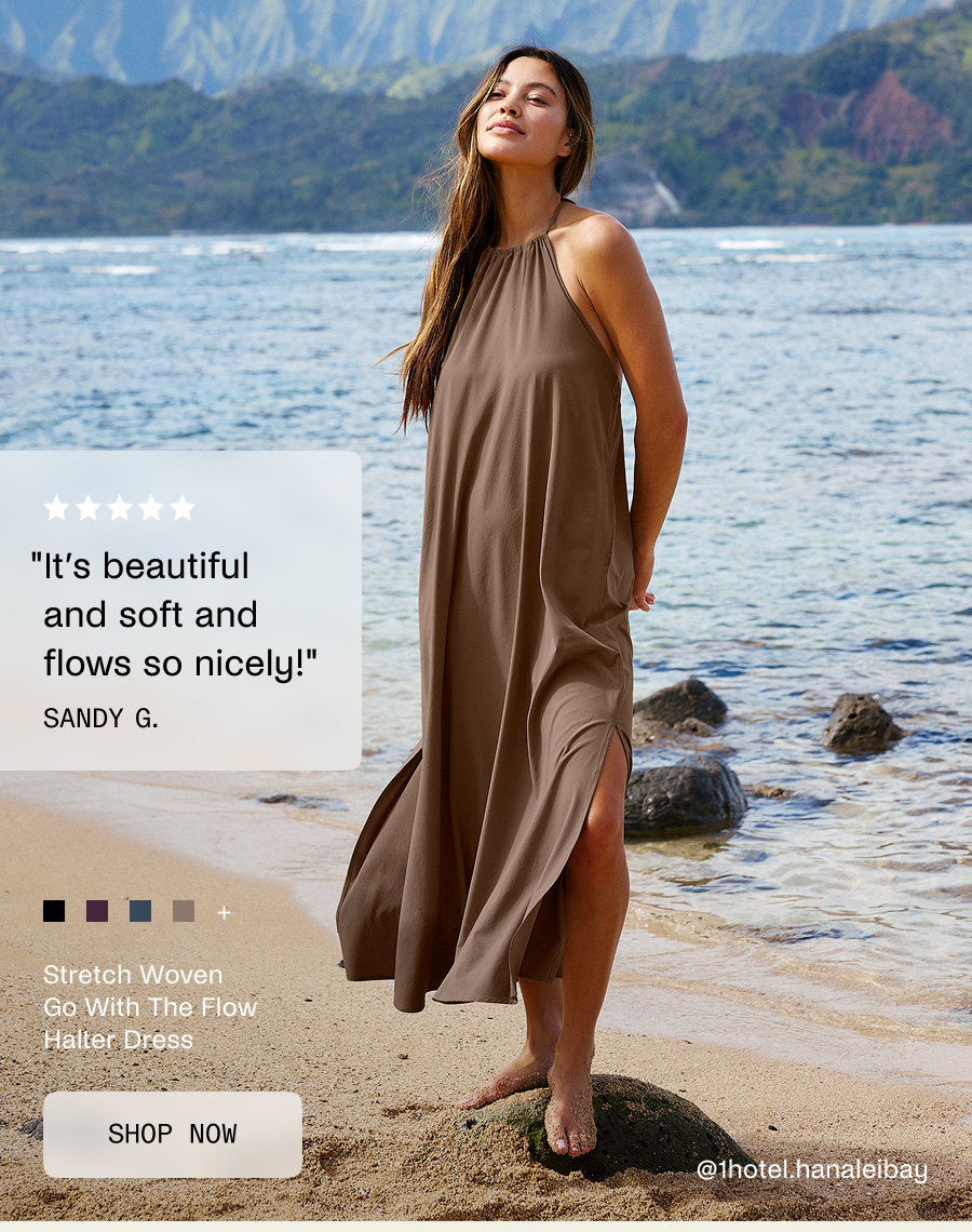Go With The Flow Halter Dress