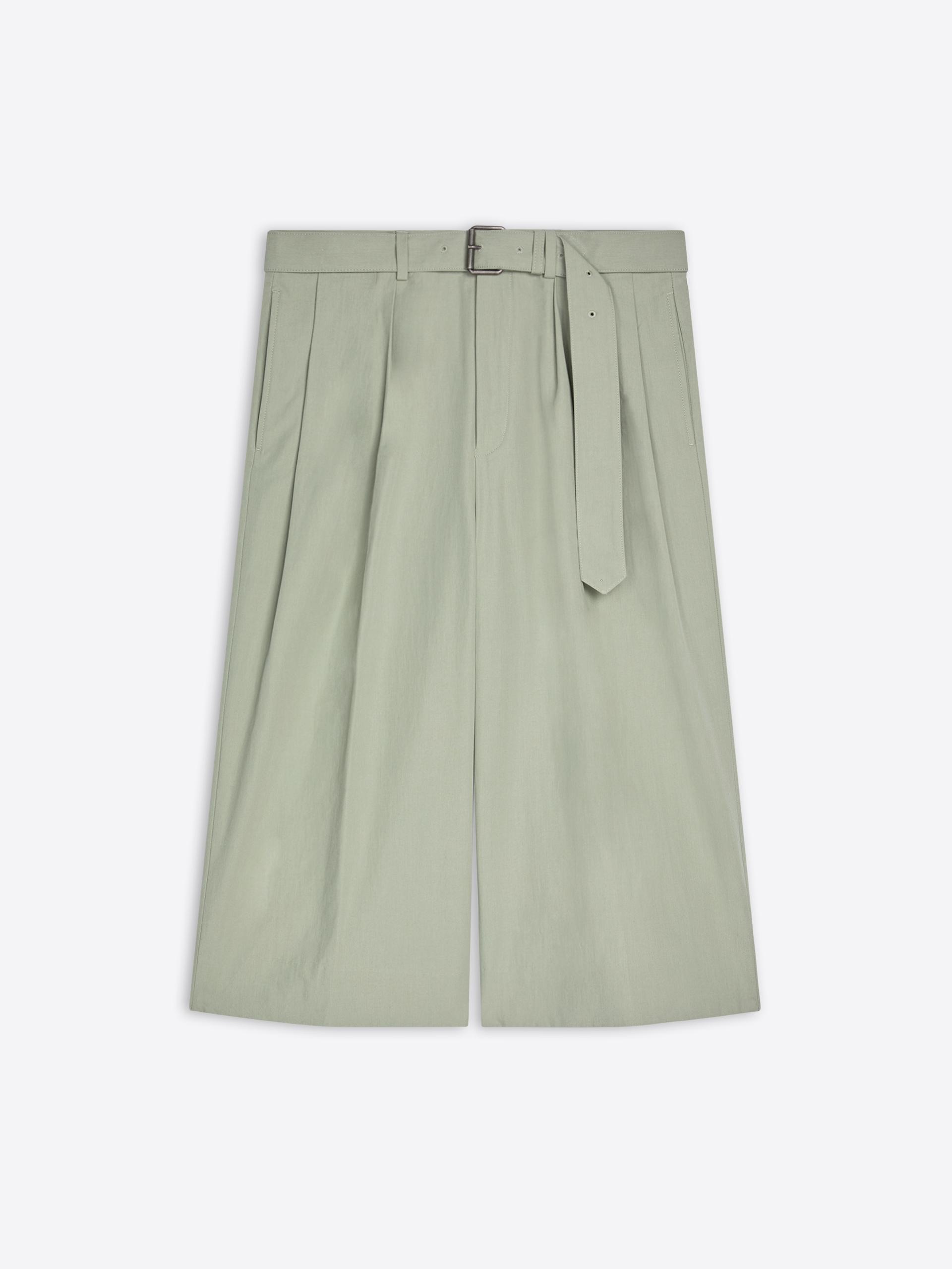 Belted cotton poplin shorts - Dries Van Noten