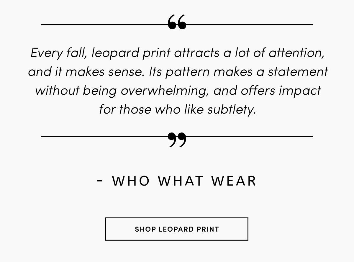 SHOP LEOPARD PRINT