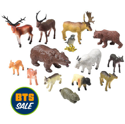 North American Forest Animals | 14 Piece Playset