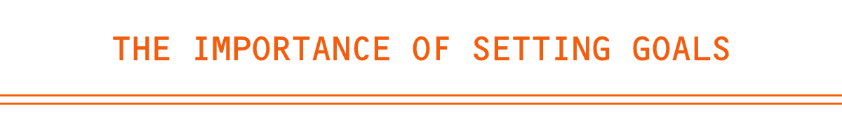 The importance of setting goals