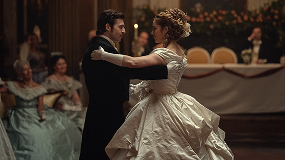 A couple dancing.