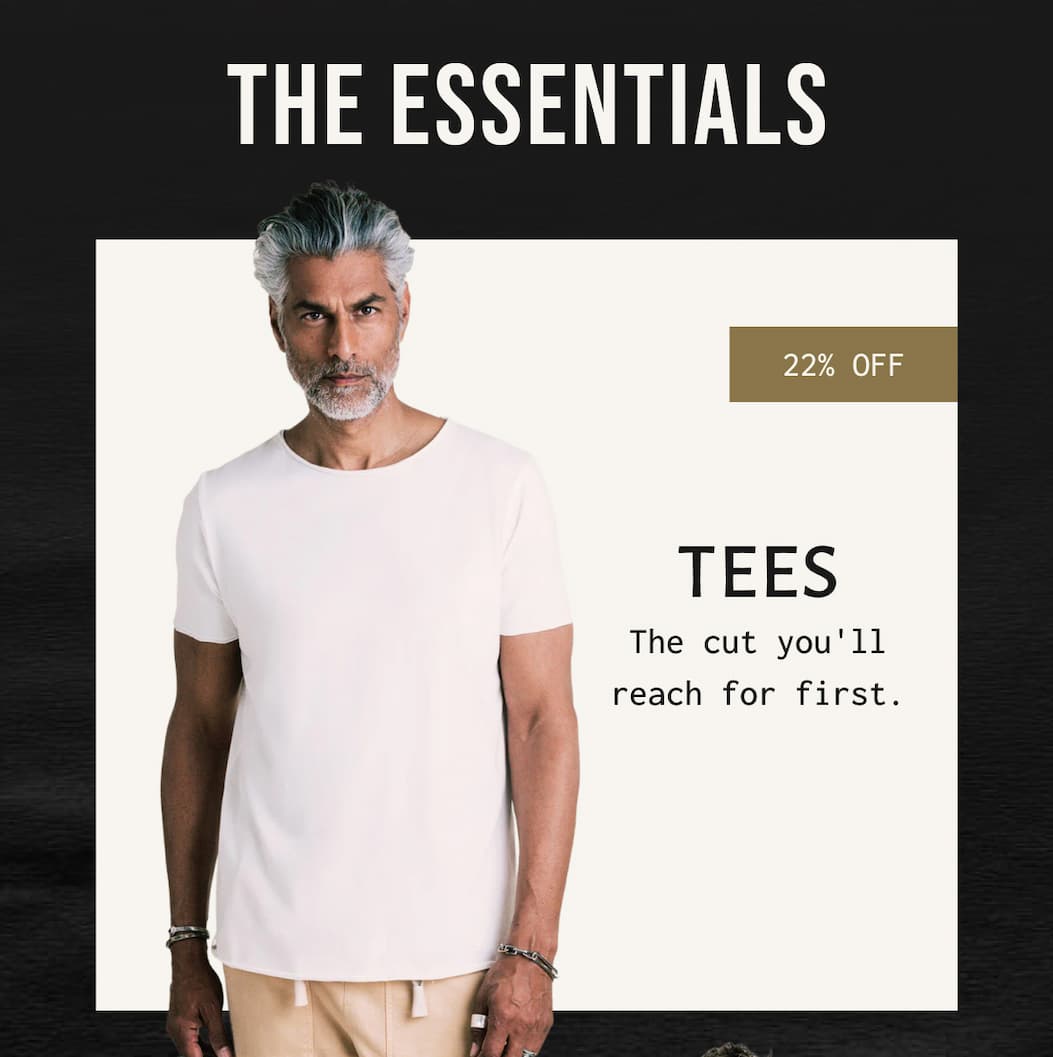 THE ESSENTIALS | TEES - The cut you'll reach for first.