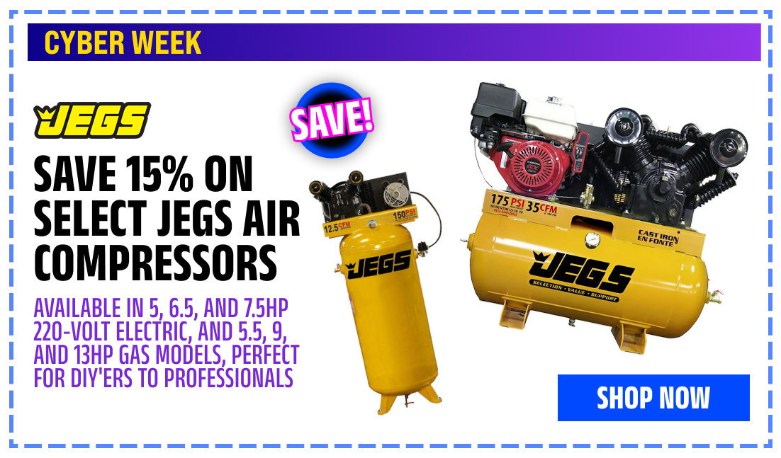 Save 15% On Select JEGS Air Compressors