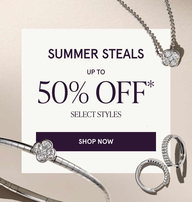 Diamond clover pendant chain, matching bangle and diamond Huggies. Summer steals. Up to 50% OFF Select Styles. Click here to shop now
