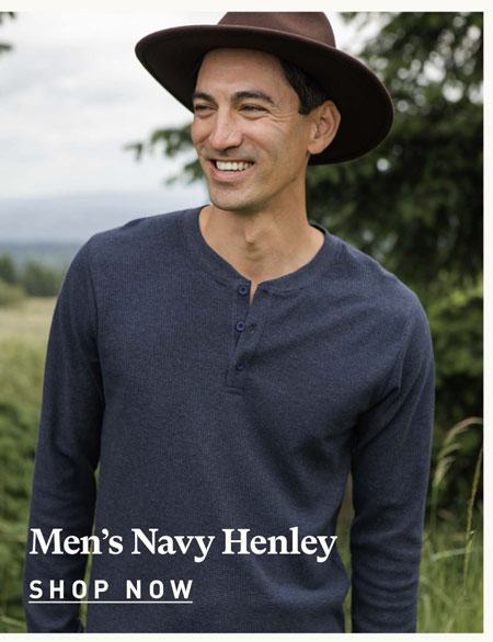 Men's Navy Henley