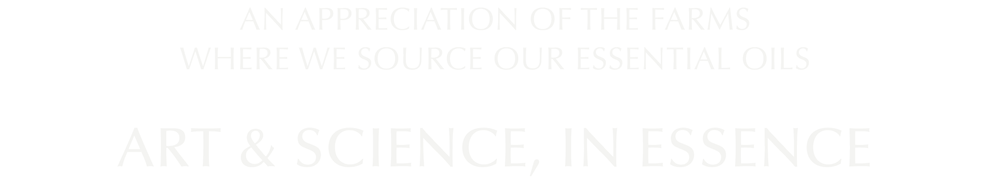 An appreciation of the farms where we source our essential oils Art & Science, In Essence