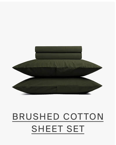 Brushed cotton sheet set.