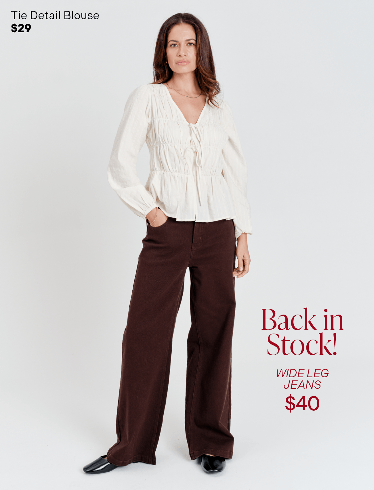 Wide Leg Jeans $40