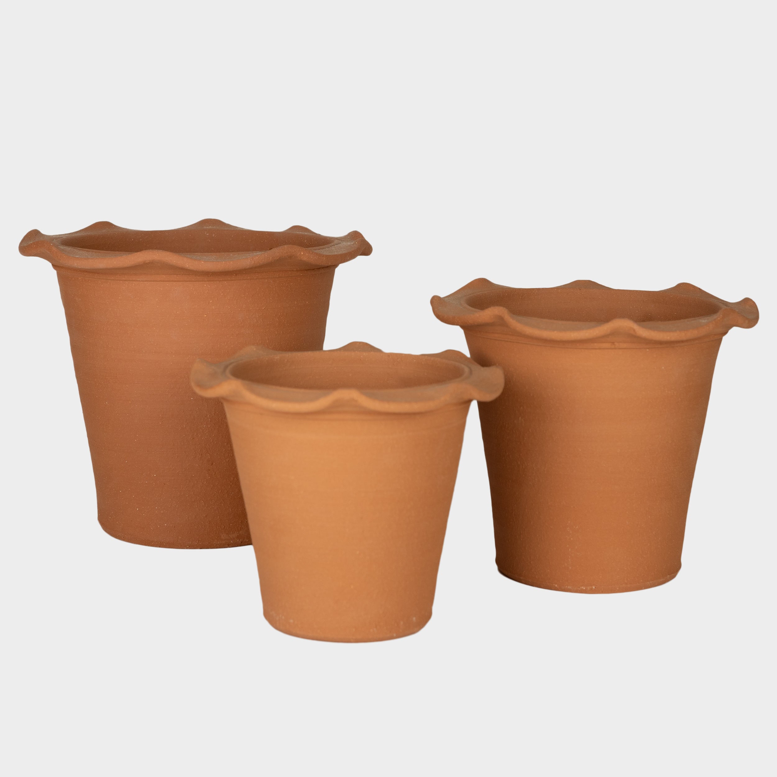 Image of English Terracotta Frilly Pot