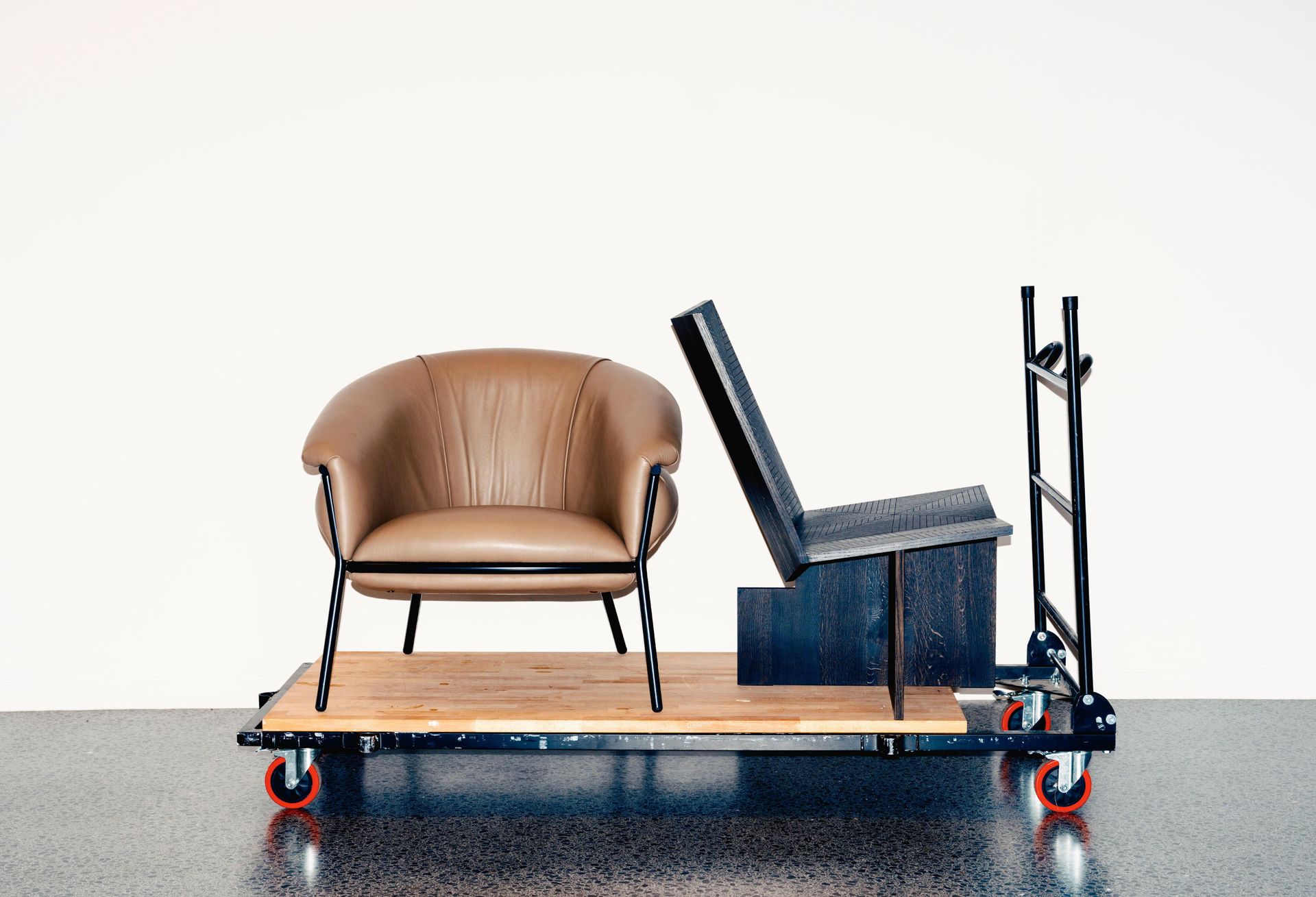 Furniture on a trolley