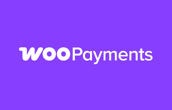 WooPayments logo displayed on a purple background.
