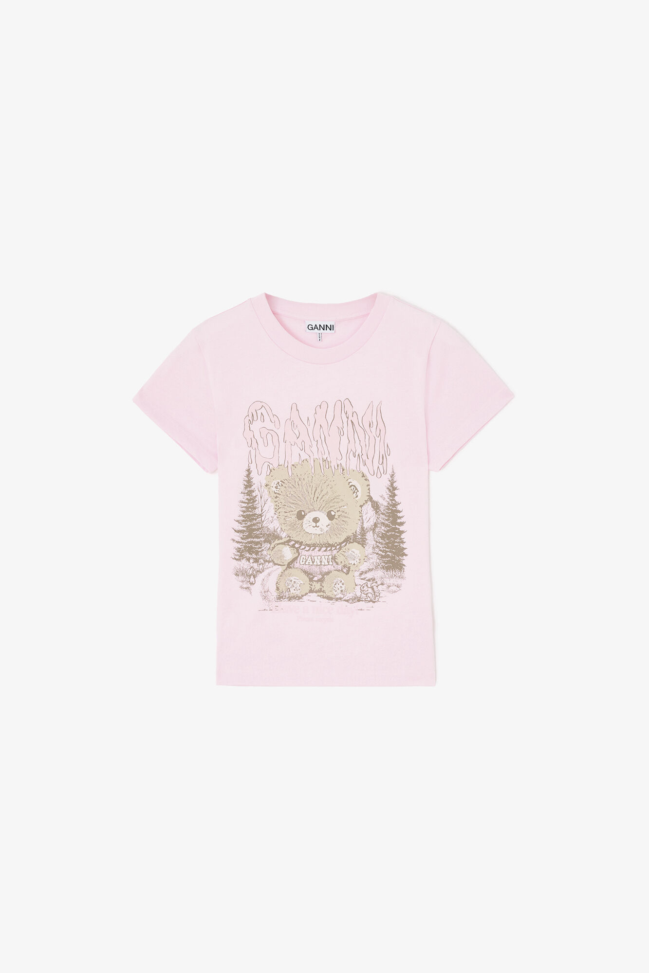 Baby Fit T-shirt with Forest Teddy