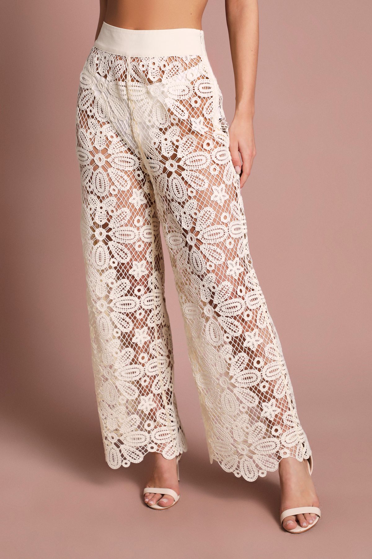 Crochet Wide Leg Wedding Trouser