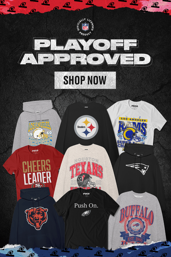 Playoff Approved! Shop officially licensed NFL gear!