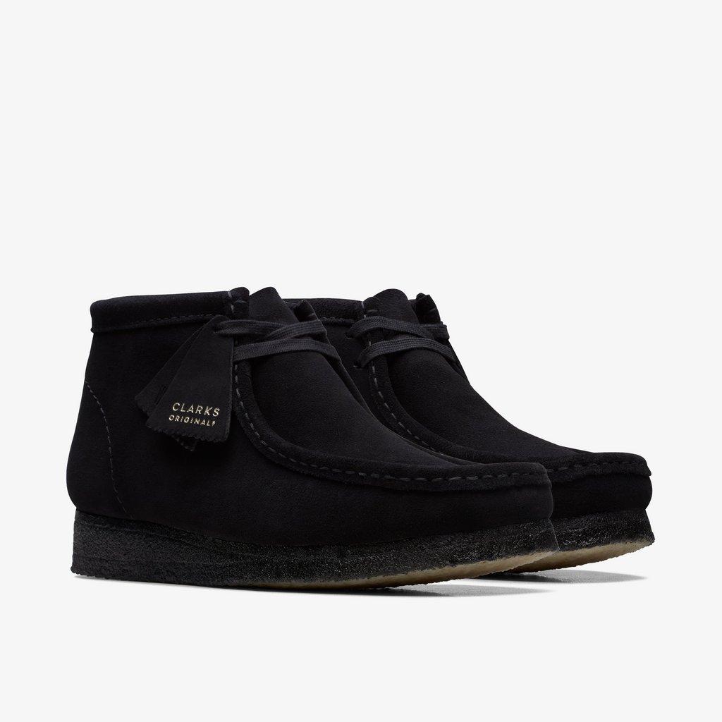 Shop Wallabee Boot Black Suede