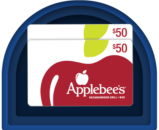 Applebee's Grill & Bar AND/OR Landry's Multi-Brand, Two 50 eGift Cards - $100 Value