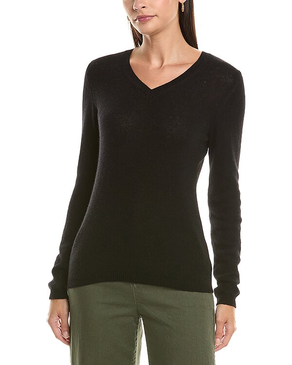 Forte Cashmere V-Neck Cashmere Sweater