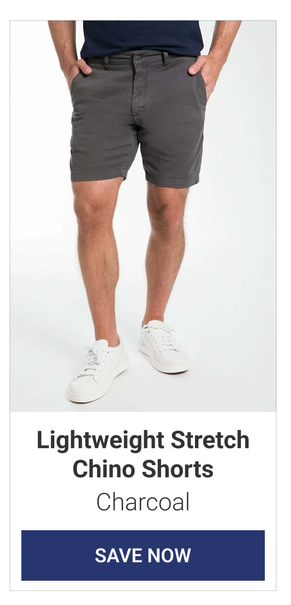Lightweight Stretch Chino Shorts Charcoal