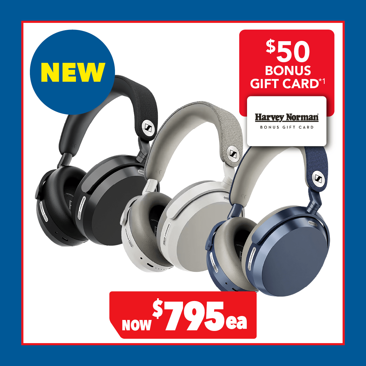 Sennheiser MOMENTUM 5 Wireless Hybrid Noise Cancelling Over-Ear Headphones 