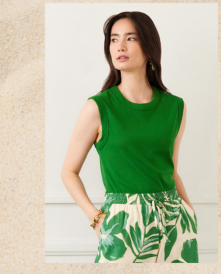 Emerald Greens: Ribbed Tank