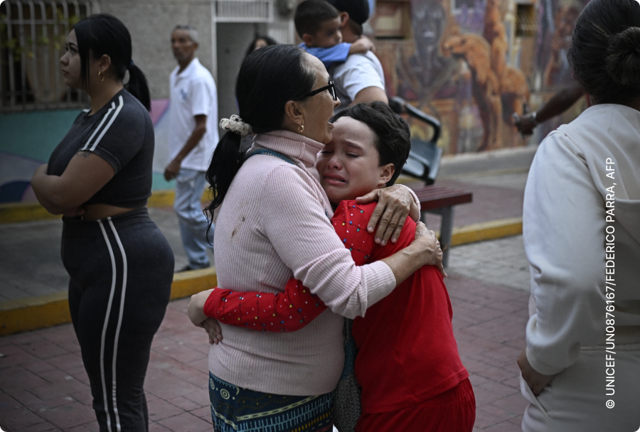Families hit by the Venezuela Earthquakes