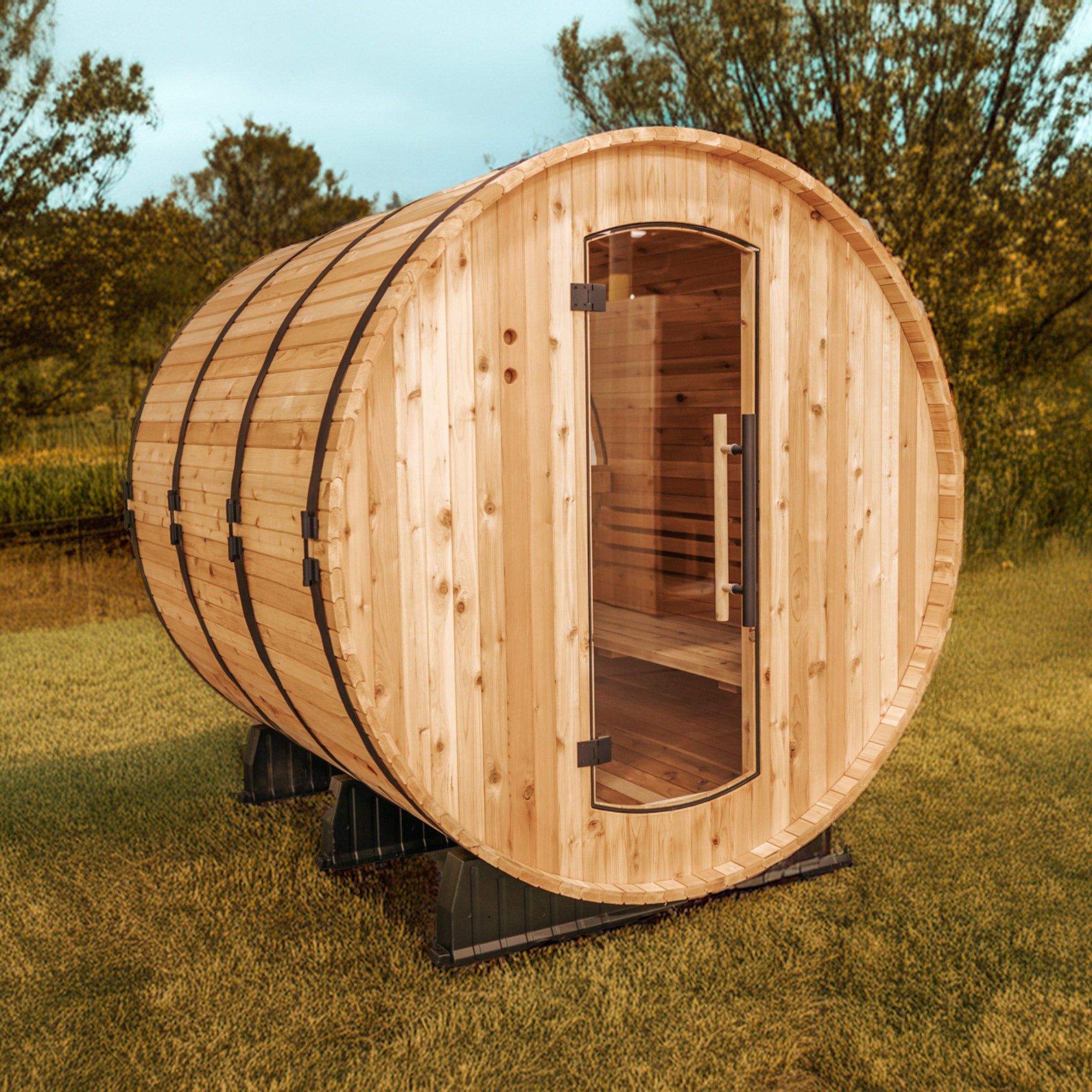 Almost Heaven Saunas Vista 6-Person Outdoor Barrel Sauna