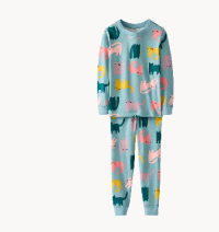 Playful Cats on Cameo Blue