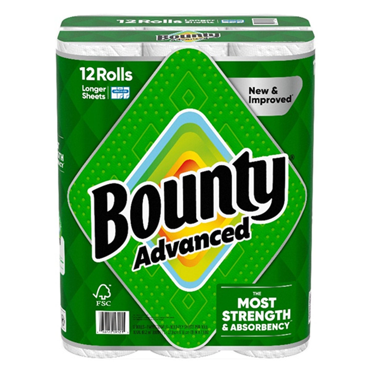 Bounty Advanced Paper Towels, 2-Ply, 103 Sheets, 12-Count