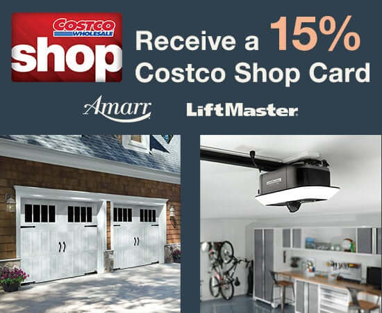 Receive a 15% Costco Shop Card on Qualifying Amarr or LiftMaster Purchases