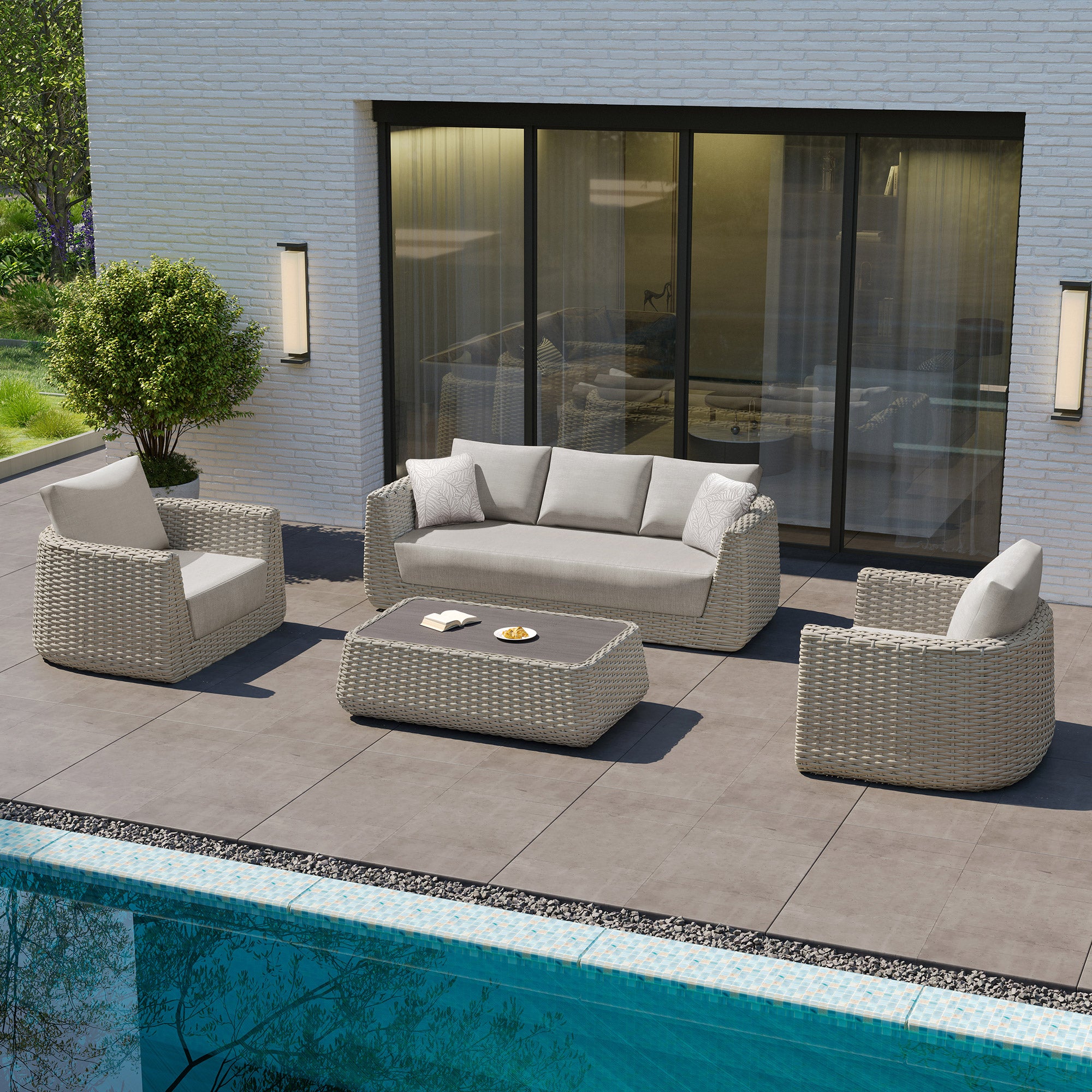 Vail 4-Piece Outdoor Patio Seating Set