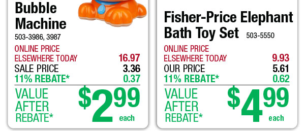 Fisher-Price Elephant Bath Toy Set - ONLY $4.99 After Rebate*!