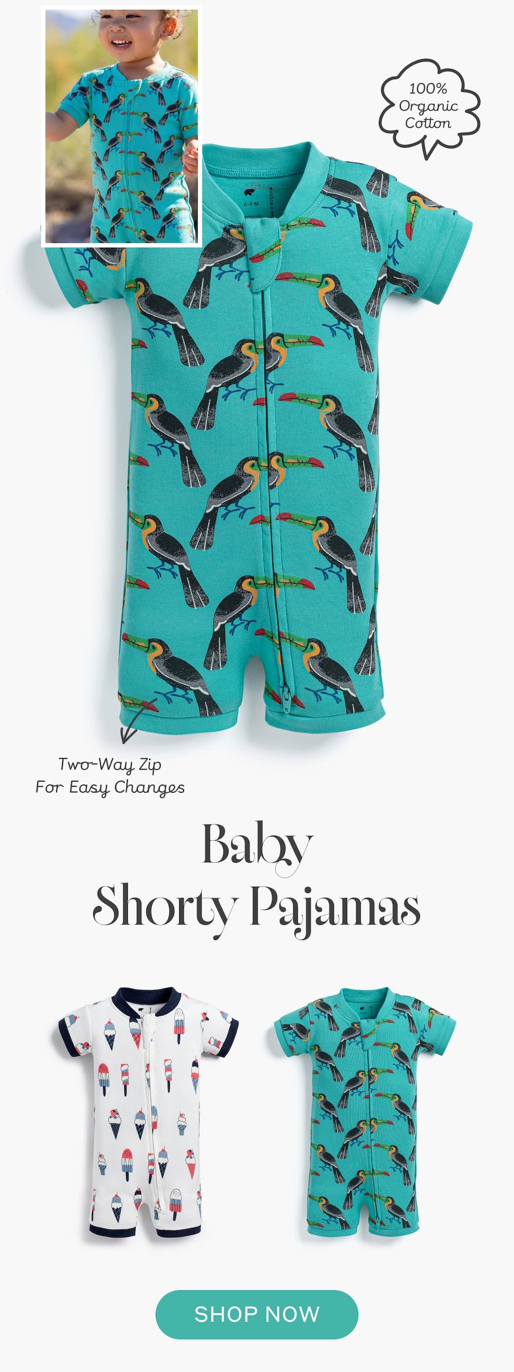 One-Piece Shorty Pajamas