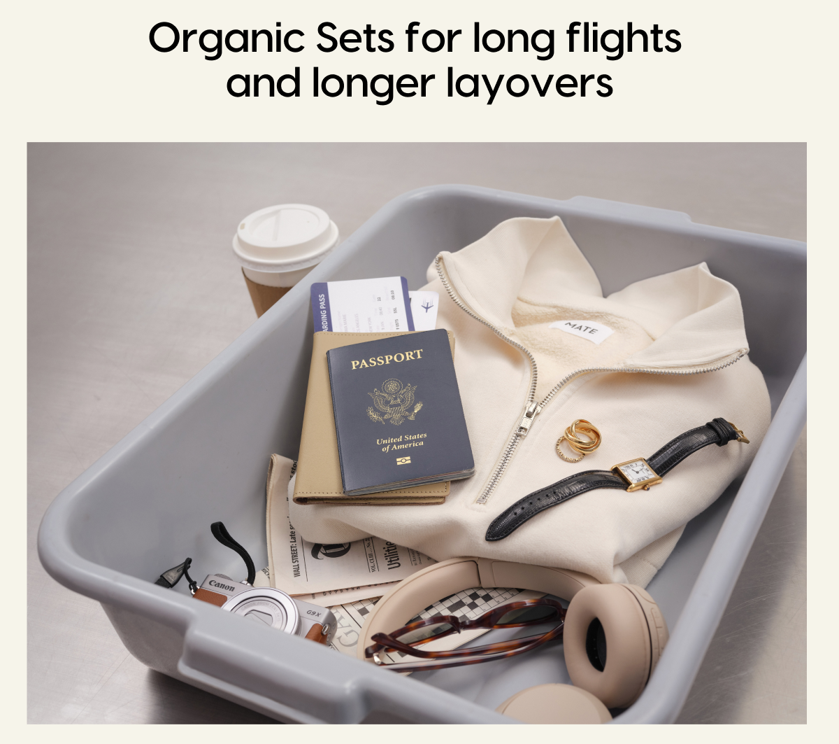 Organic Sets for long flights and longer layovers