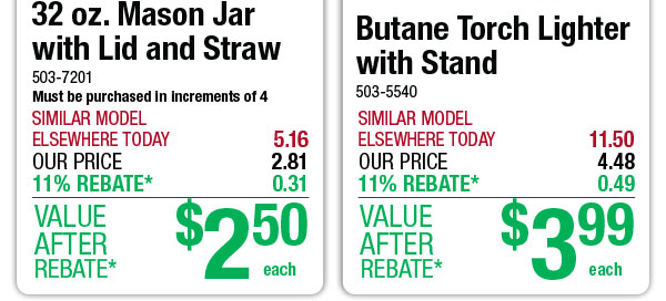 Butane Torch Lighter with Stand - ONLY $3.99 After Rebate*!