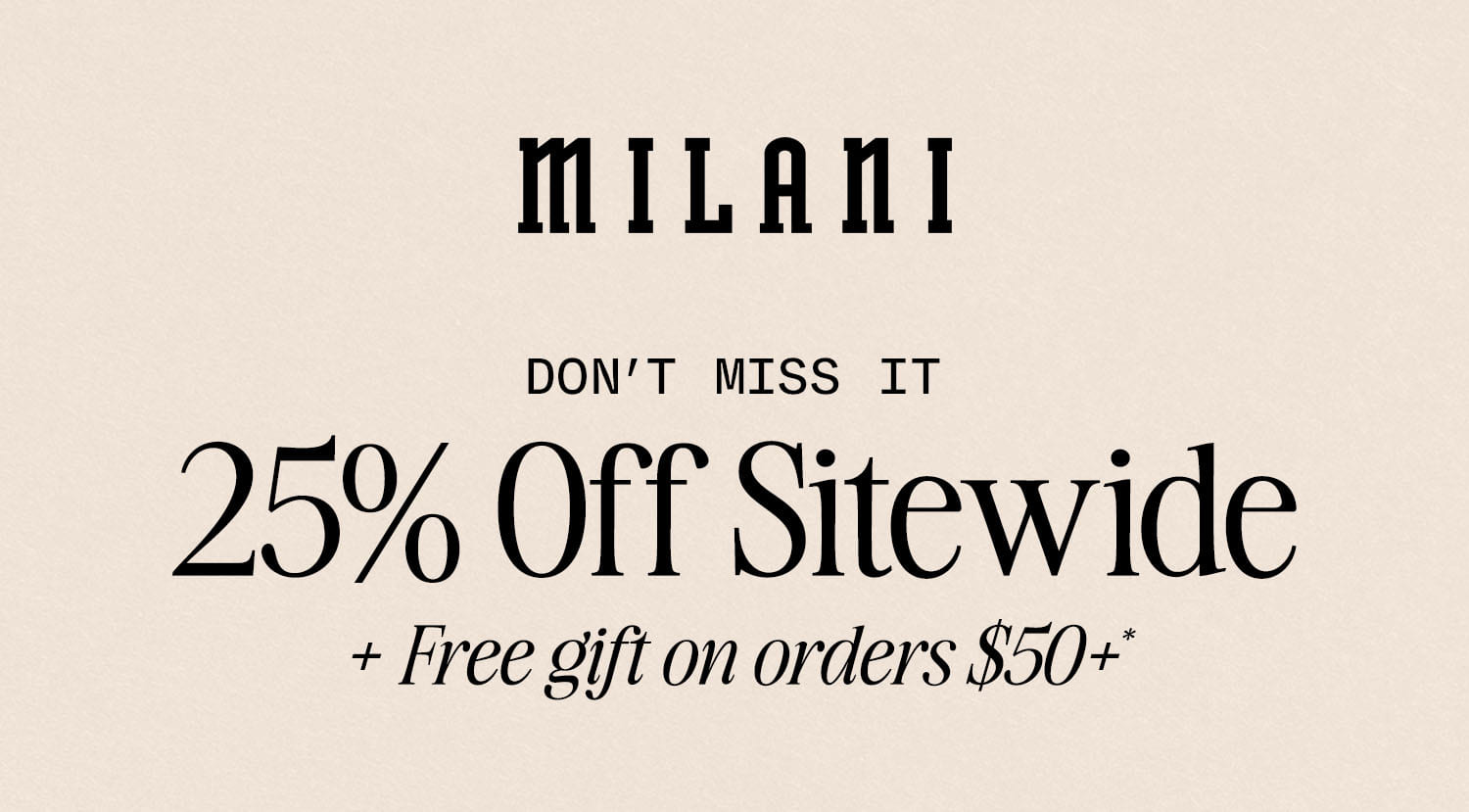 25% off sitewide 