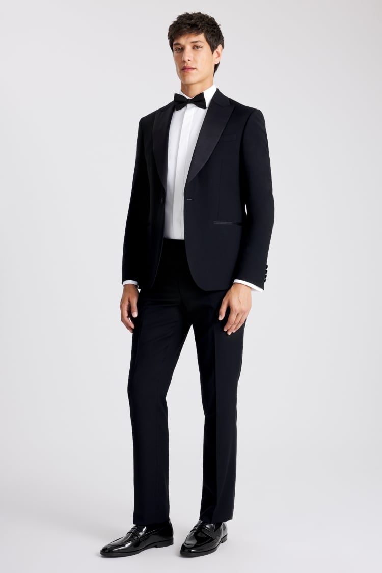 Slim Fit Black Peak Lapel Tuxedo Jacket