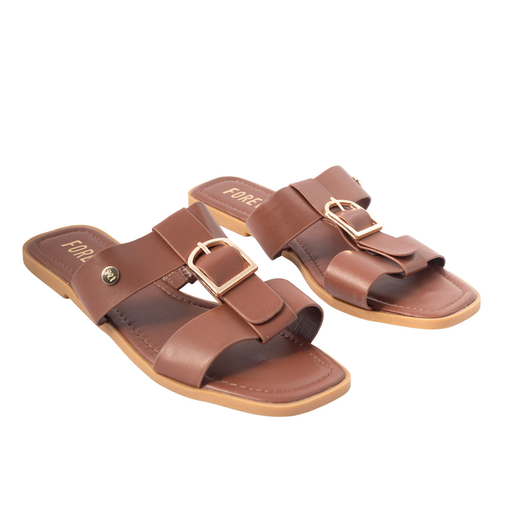 Sandalias Planas con Hebilla