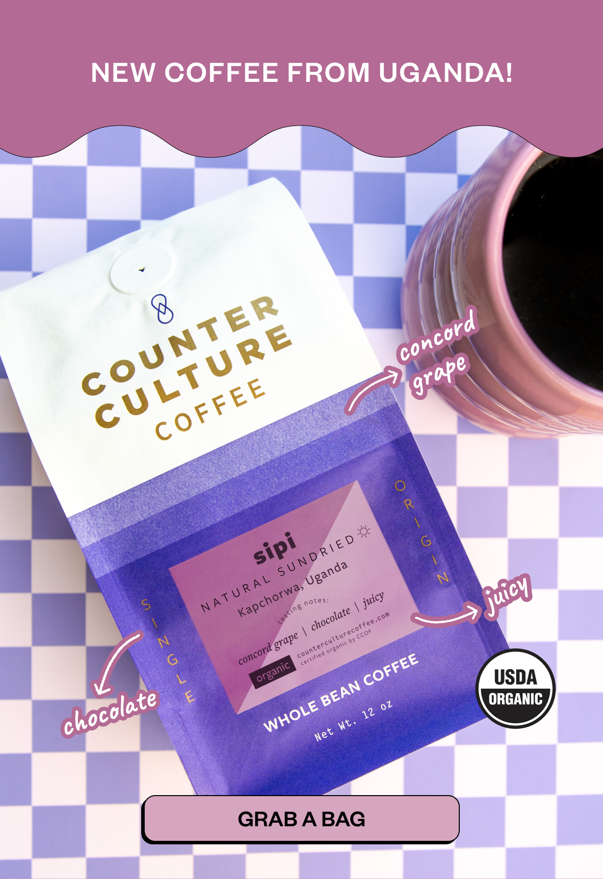 New coffee from Uganda! Sipi Natural Sundried  Grab a bag 