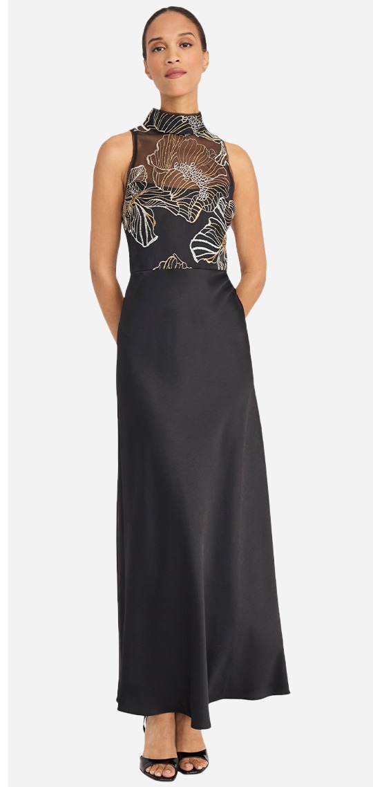 Georgianna Floor Length Sheath Gown By Maggy London