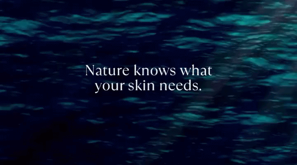 gif of waves and nature knows what your skin needs
