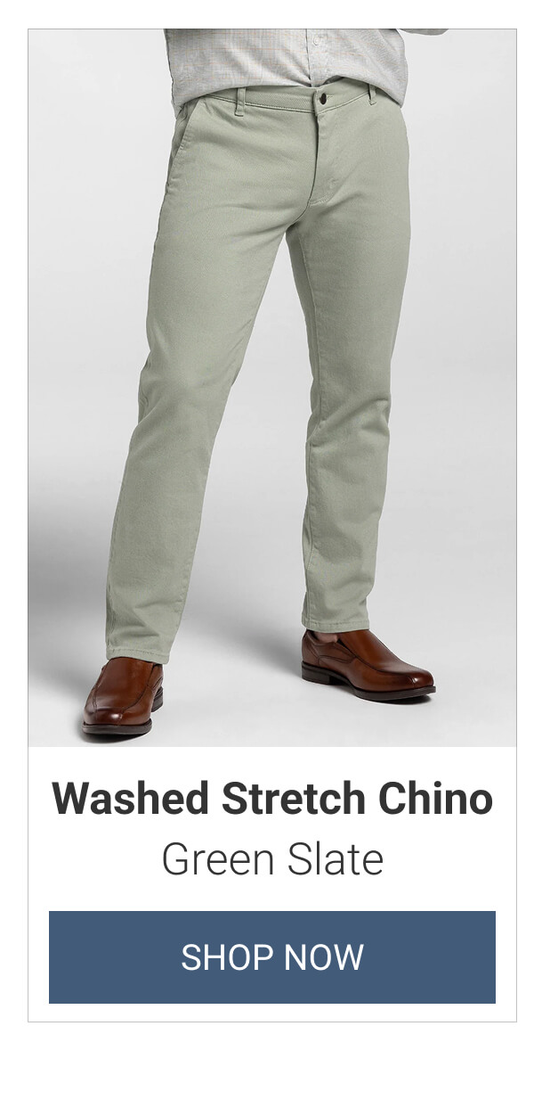 Green Slate Washed Stretch Chino