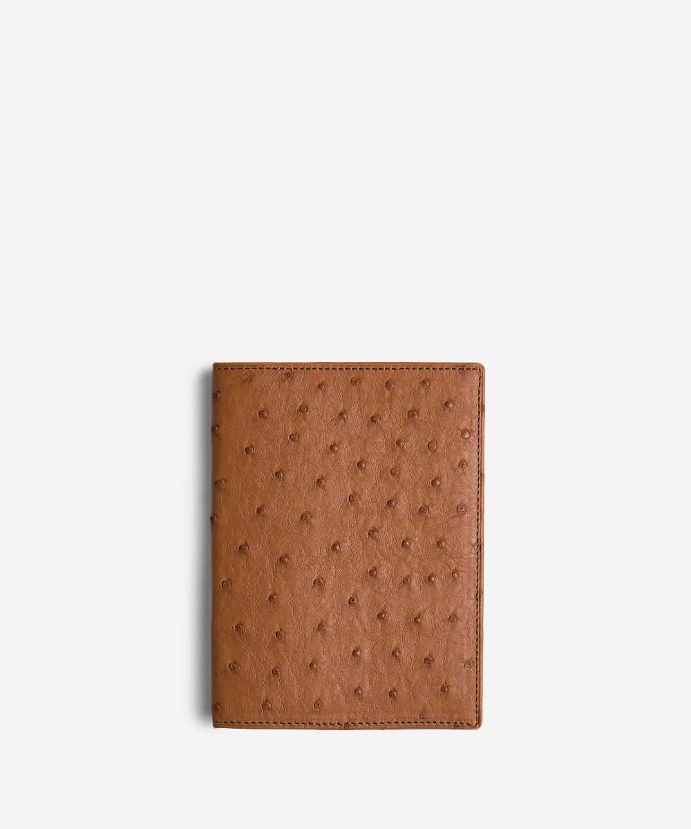 Passport Case Chestnut Ostrich