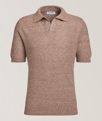 Gran Sasso - Marled Cotton-Linen Polo 