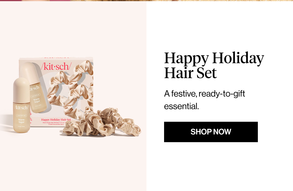 Happy Holiday Hair Set. A festive, ready-to-gift must-have.