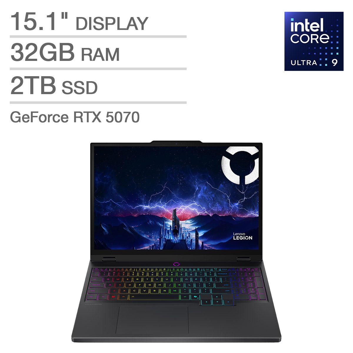 Lenovo Legion 5i OLED Gaming Laptop with Intel Core Ultra 9 Processor and GeForce RTX 5070 Graphics
