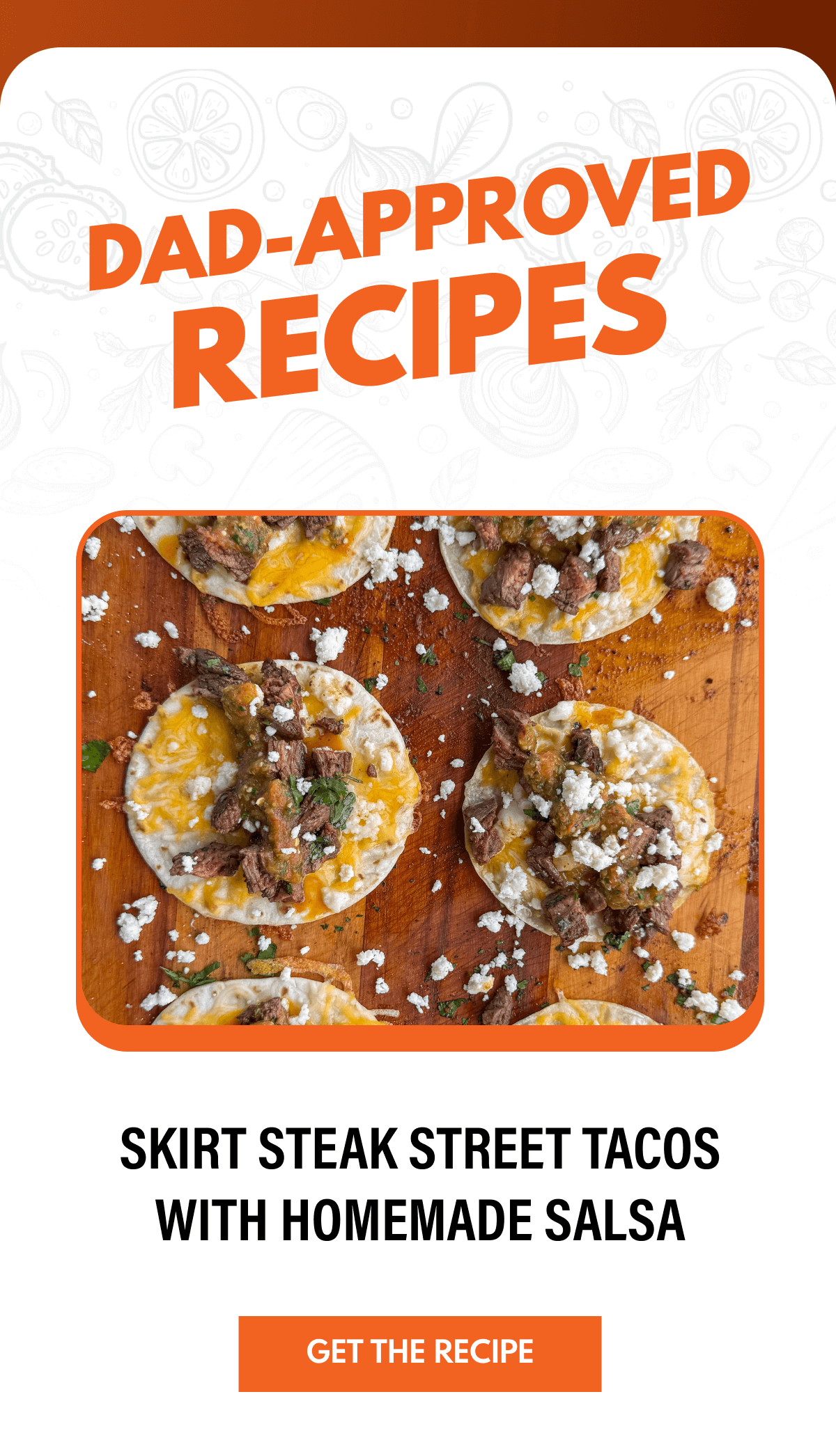 Skirt Steak Street Tacos with Homemade Salsa