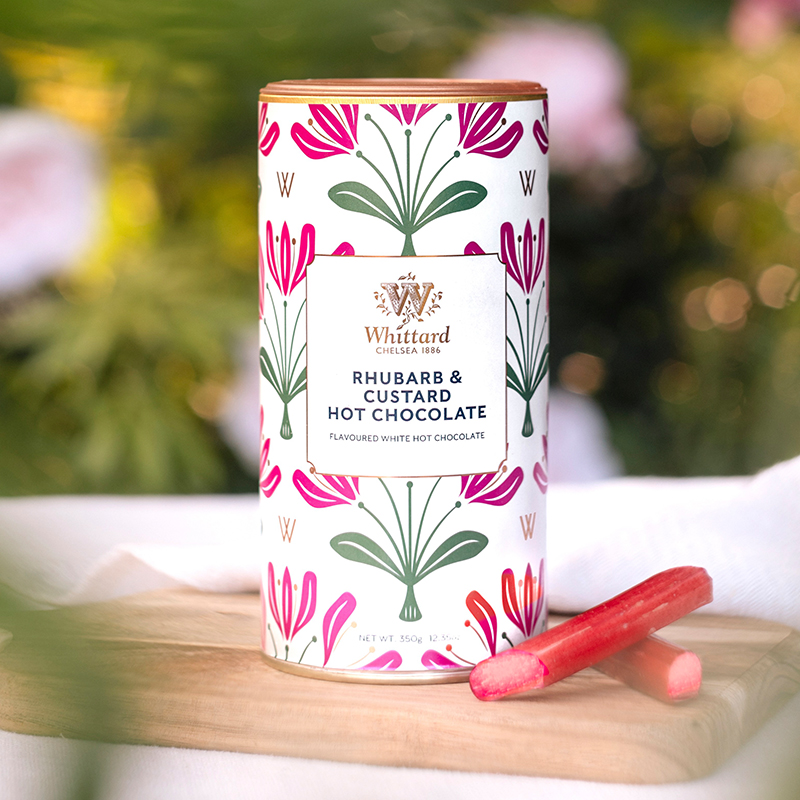 image of rhubarb and custard hot chocolate 