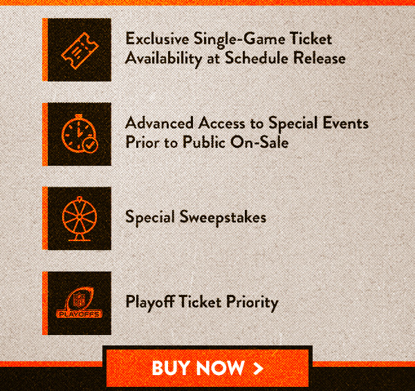 Get exclusive single-game ticket availability, advanced access to special events, special sweepstakes, and playoff ticket priority!