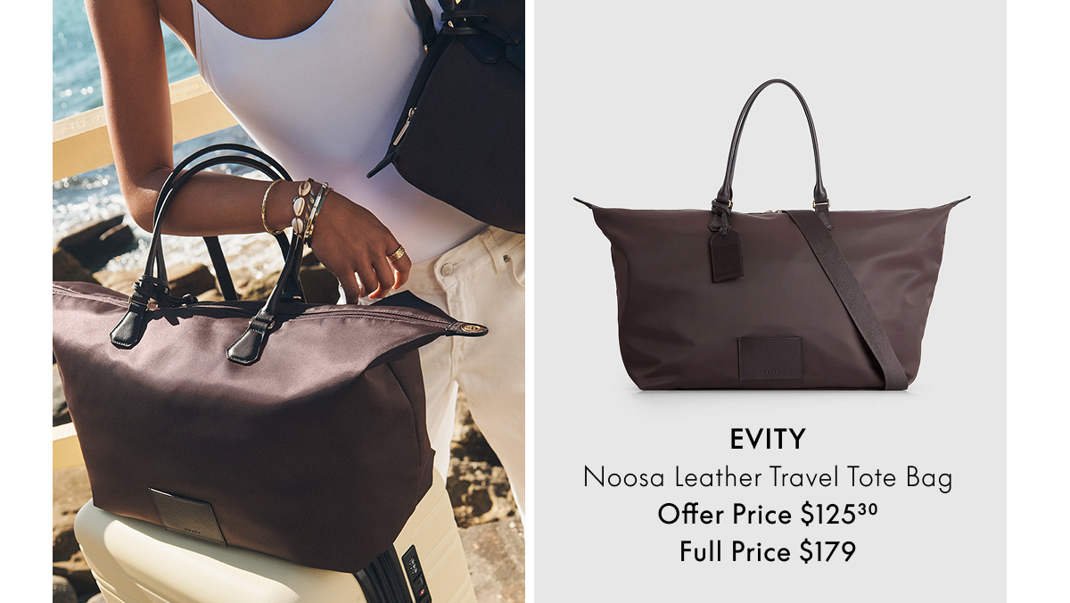 Evity Noosa Leather Travel Tote Bag